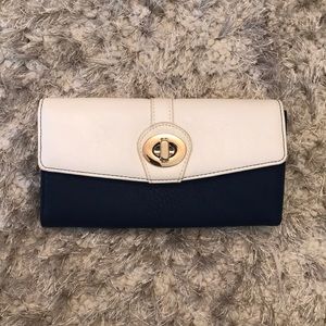 Charming Charlie Navy & White Leather Wallet